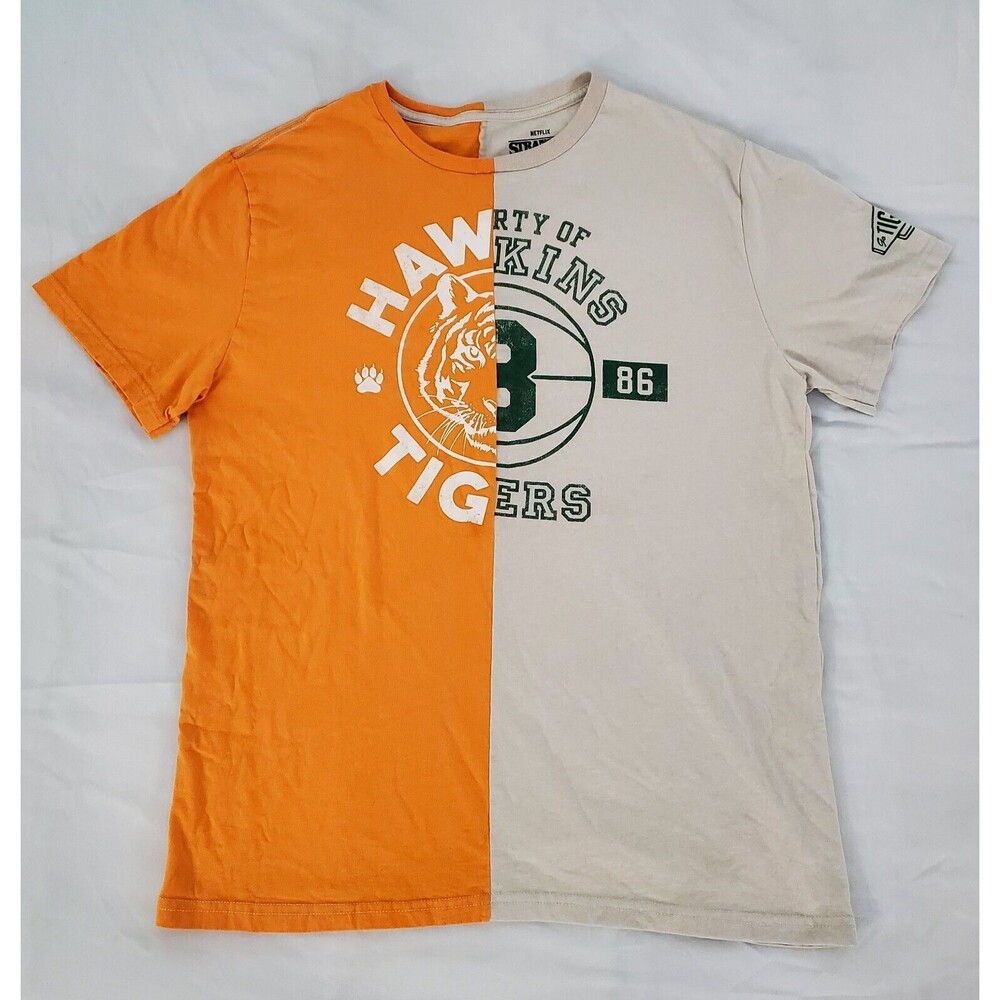 Stranger Things Two Tone Hawkins High School Shirt Mens XL Netflix Series Show - Picture 2 of 9